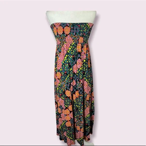 Artisan Ny | Dresses | Nwot Colorful Strapless Maxi Dress | Poshmark